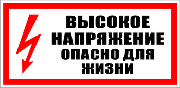 S19 Высокое напряжение. опасно для жизни - Знаки безопасности - Знаки по электробезопасности - Магазин охраны труда ohranatruda-shop.ru